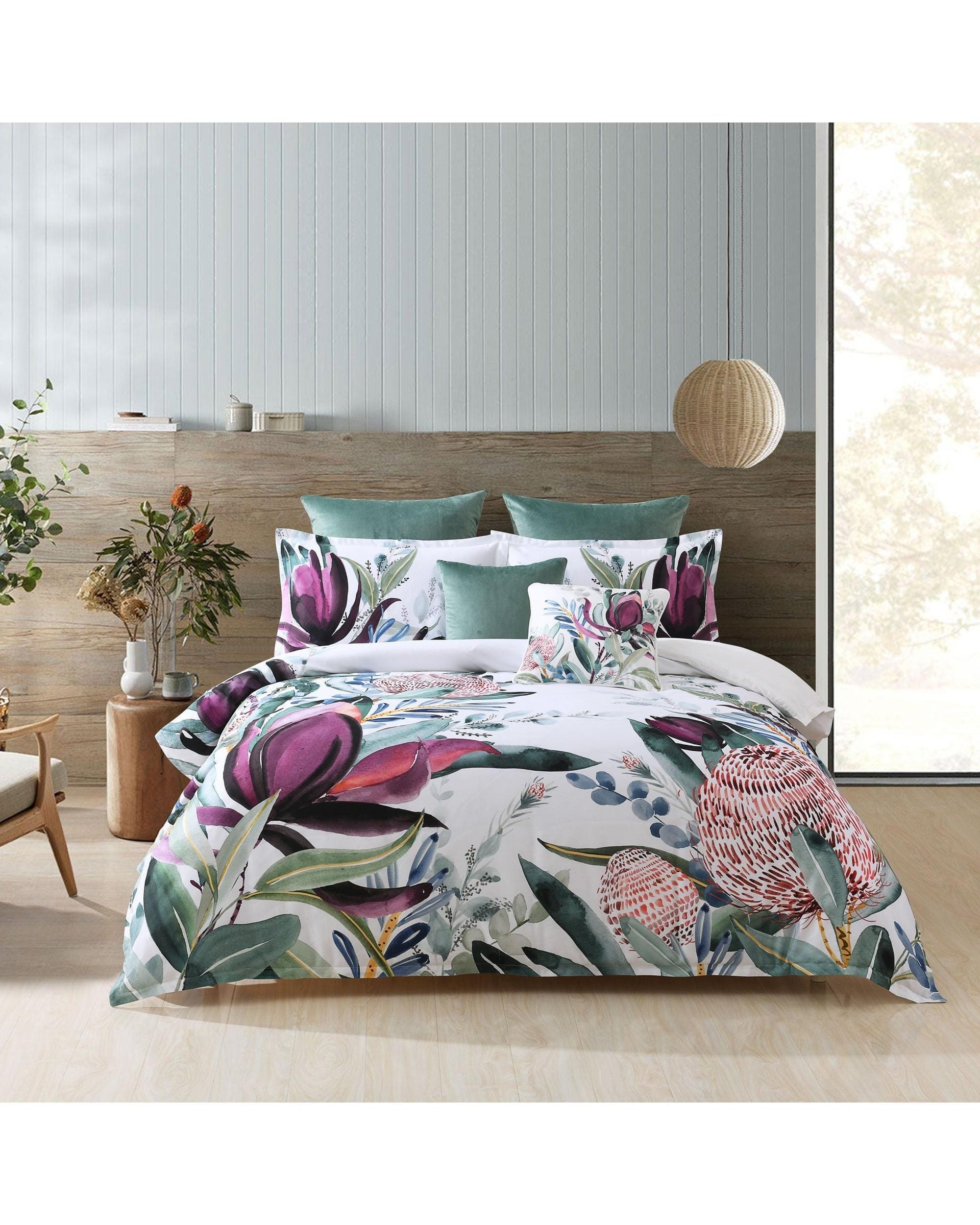 Bianca Bedding Quilt Cover Bianca Bedding PROTEA QUILT COVER SET PLUM