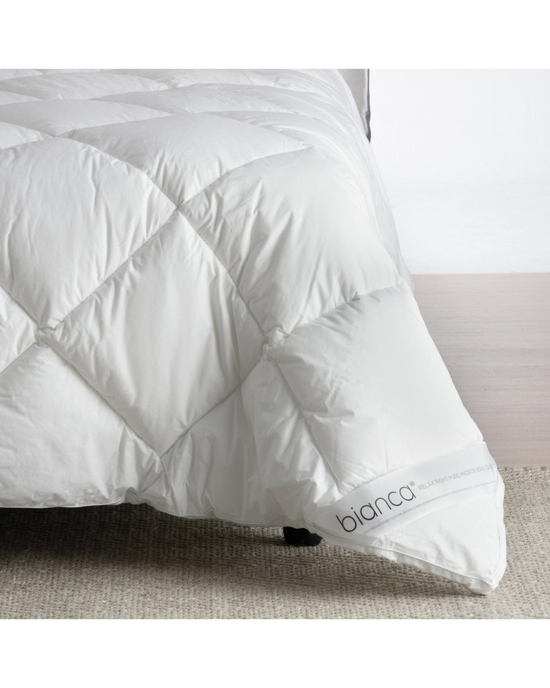 Bianca Bedding Duvet/Quilt Bianca Bedding RELAX RIGHT PURE MICROFIBRE 550GSM WINTER WEIGHT QUILT