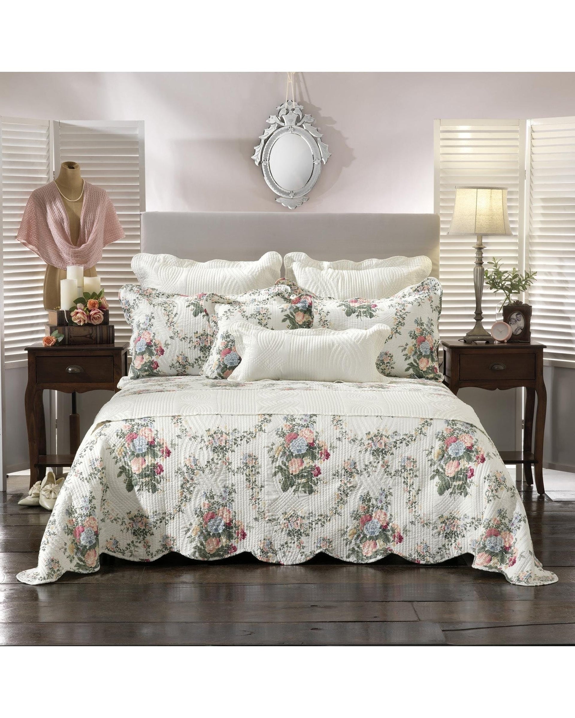 Bianca Bedding Comforter Bianca Bedding ROSEDALE BEDSPREAD SET GREEN