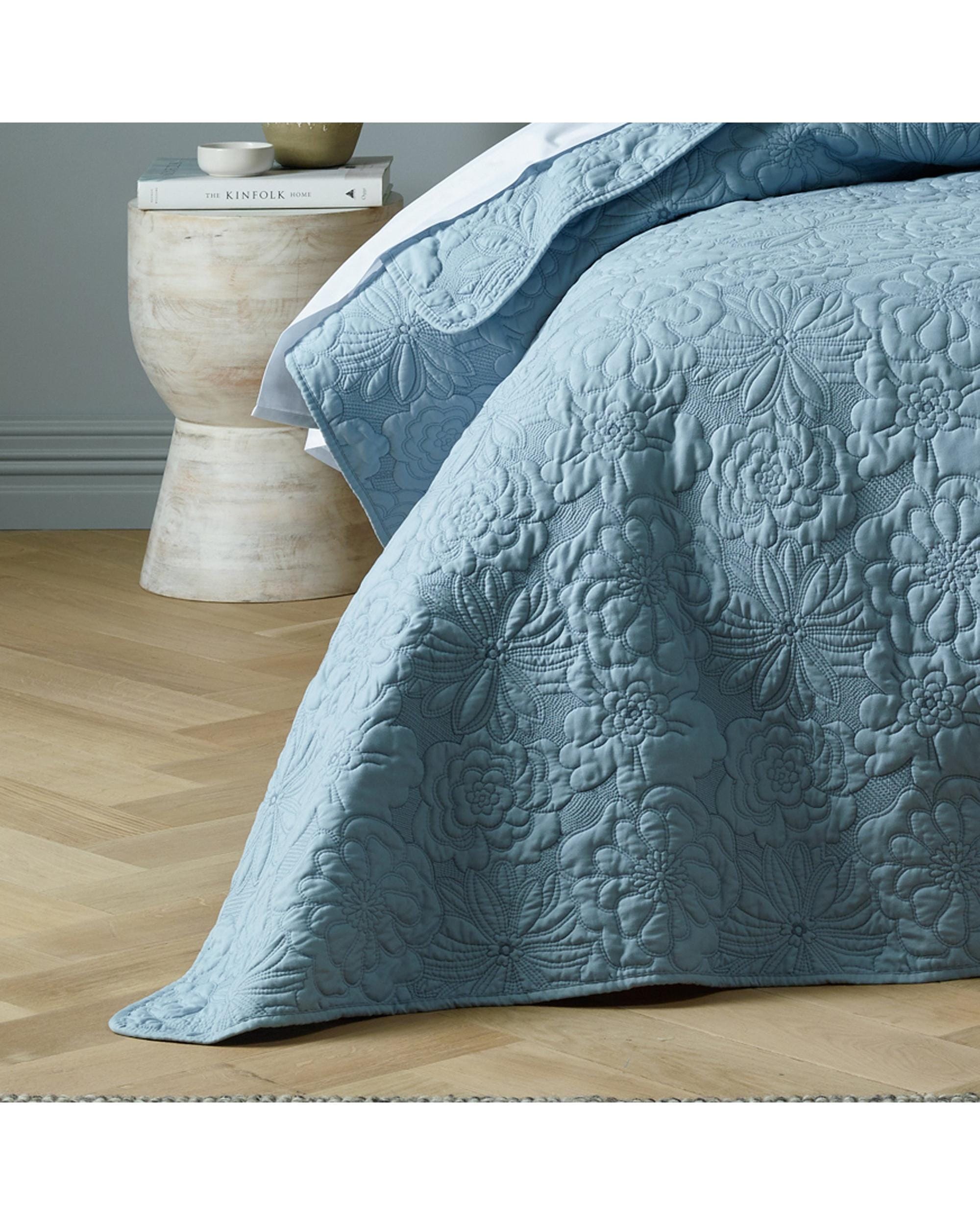 Bianca Bedding Comforter Bianca Bedding SABRINA BEDSPREAD SET PROVINCIAL BLUE