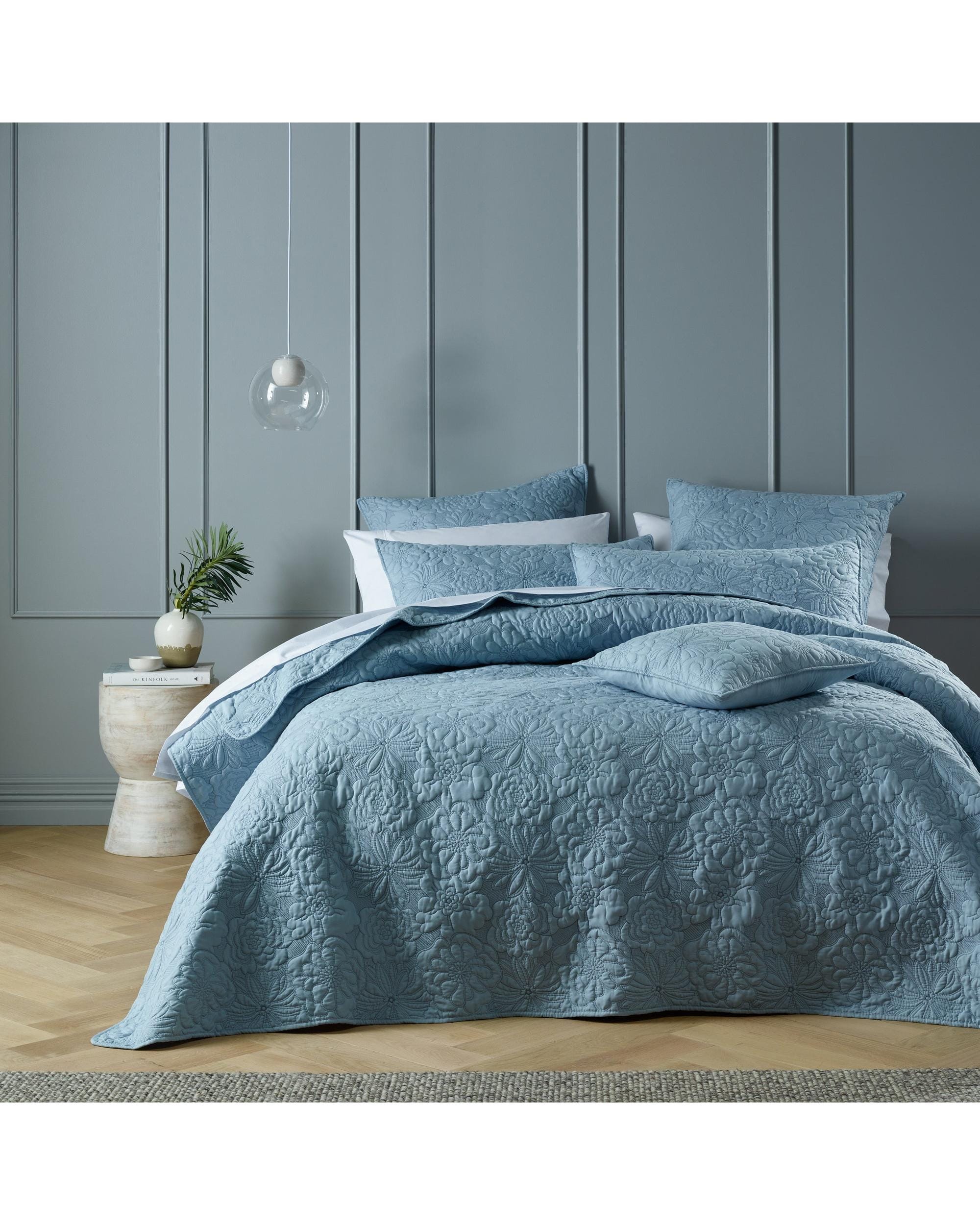 Bianca Bedding Comforter Bianca Bedding SABRINA BEDSPREAD SET PROVINCIAL BLUE