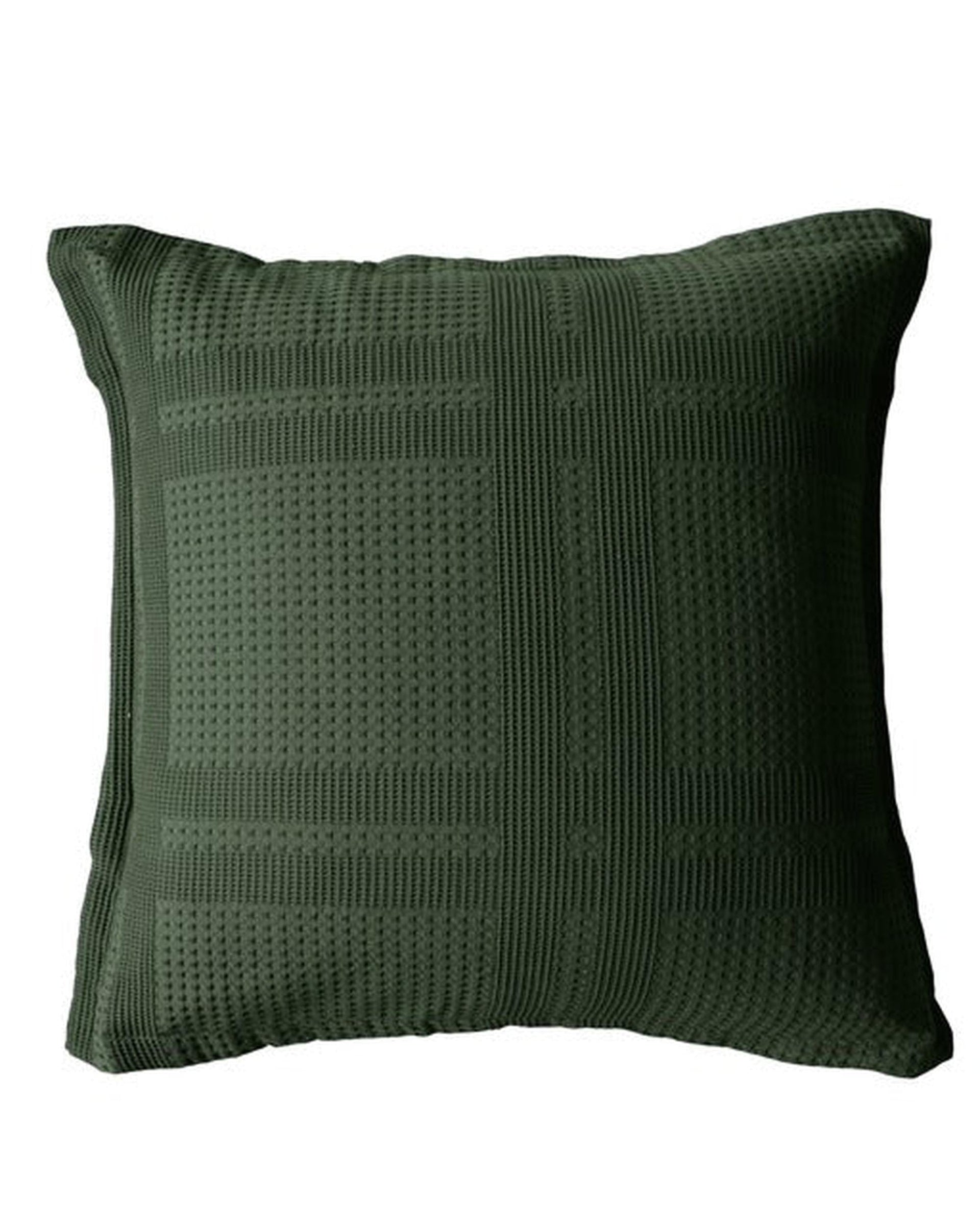 Bianca Bedding Quilt Cover Bianca Bedding Sussex Forest Green Cotton Waffle Jacquard Quilt Cover