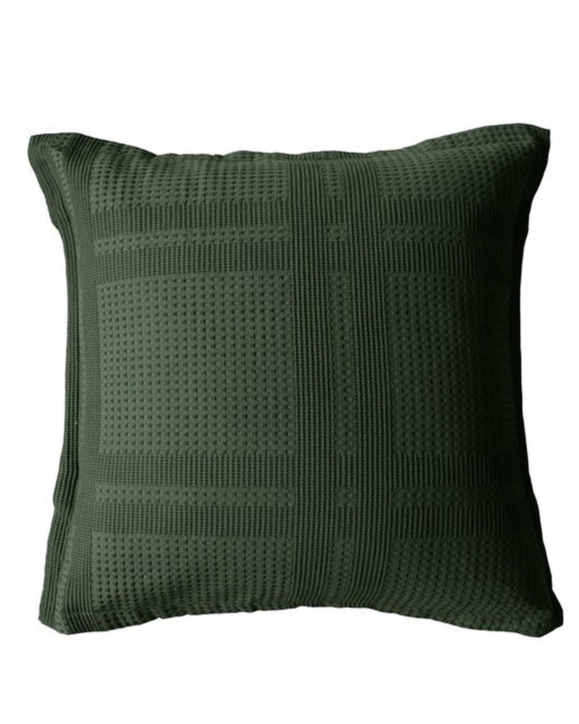 Bianca Bedding Quilt Cover Bianca Bedding Sussex Forest Green Cotton Waffle Jacquard Quilt Cover