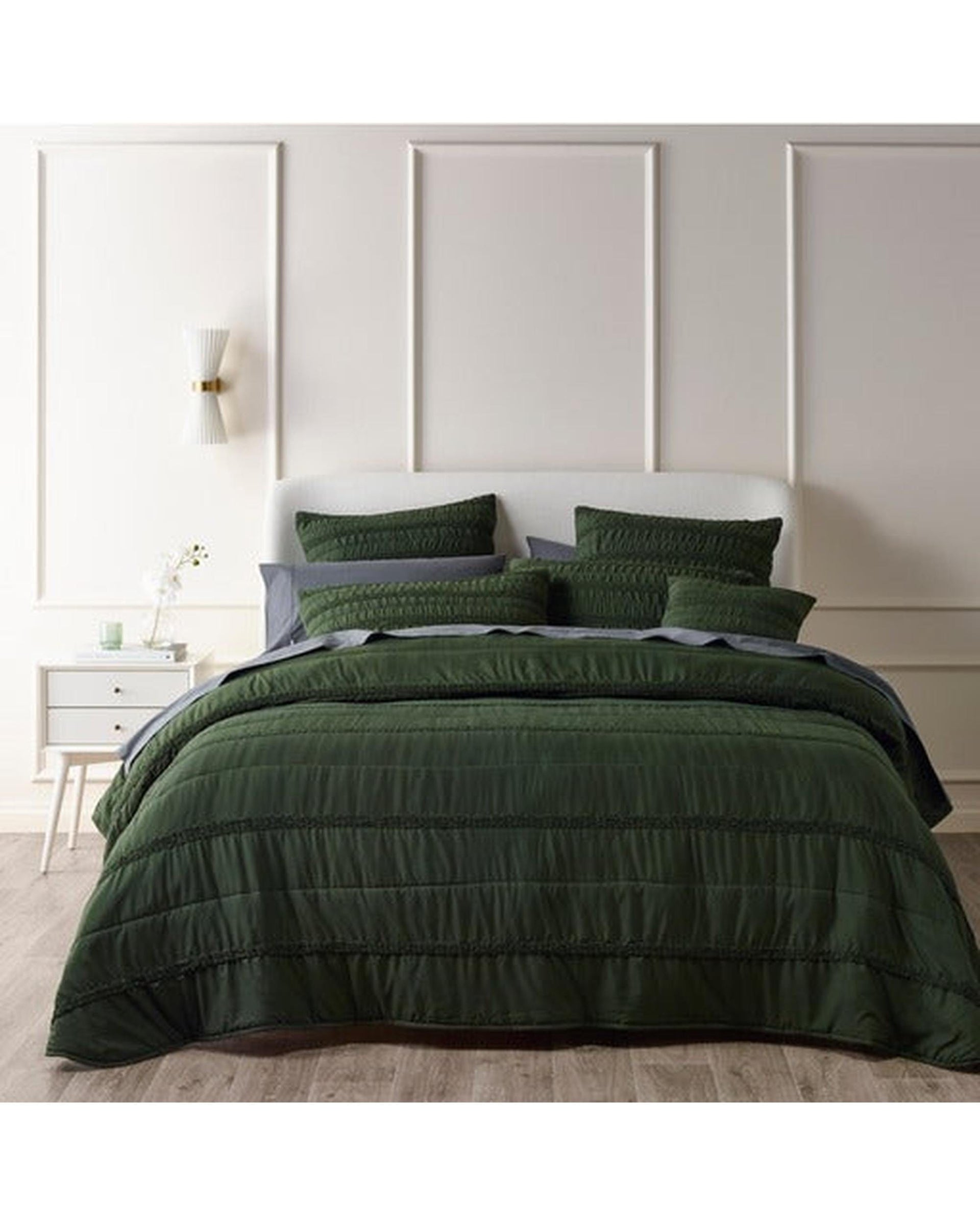 Bianca Bedding Comforter Bianca Bedding Vienna Green Polyester Bedspread Set