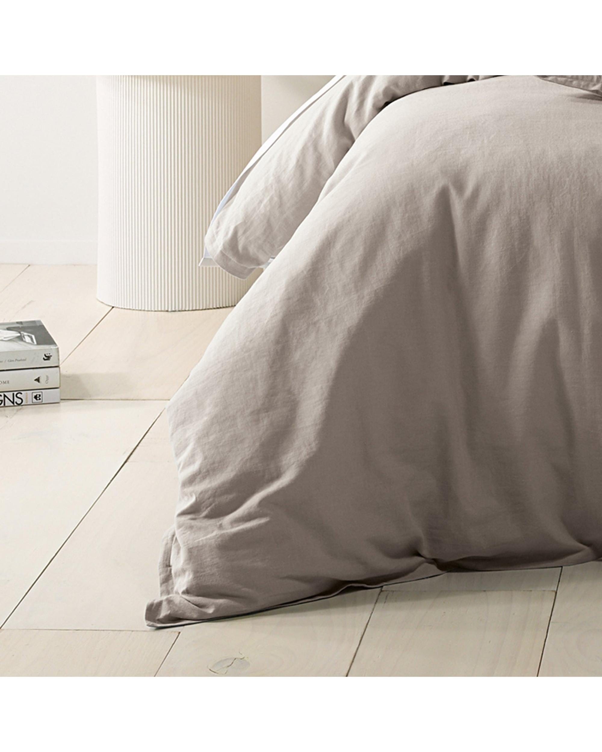 Bianca Bedding Quilt Cover Bianca Bedding WELLINGTON QUILT COVER SET SOFT OATMEAL