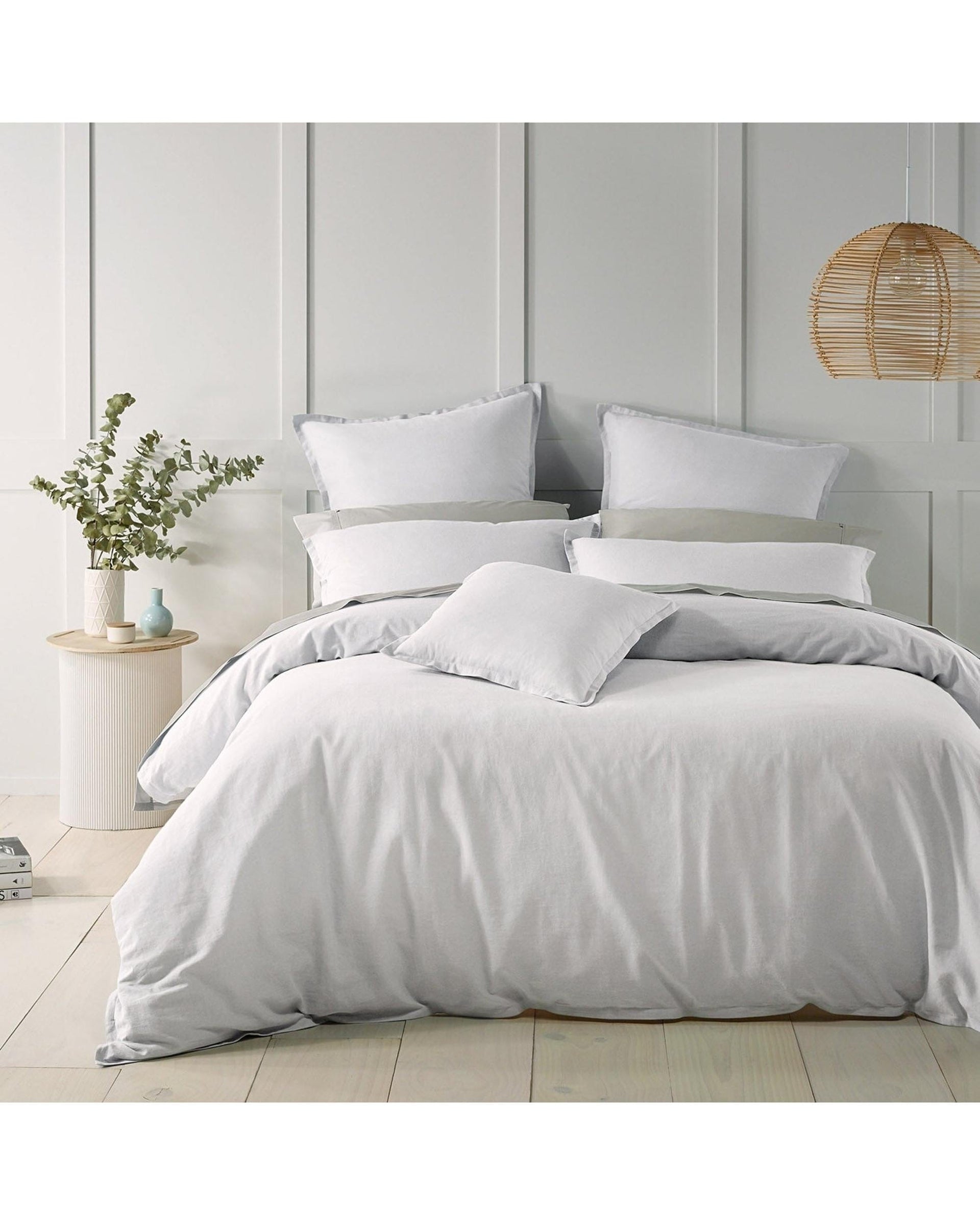 Bianca Bedding Quilt Cover Bianca Bedding WELLINGTON QUILT COVER SET WHITE