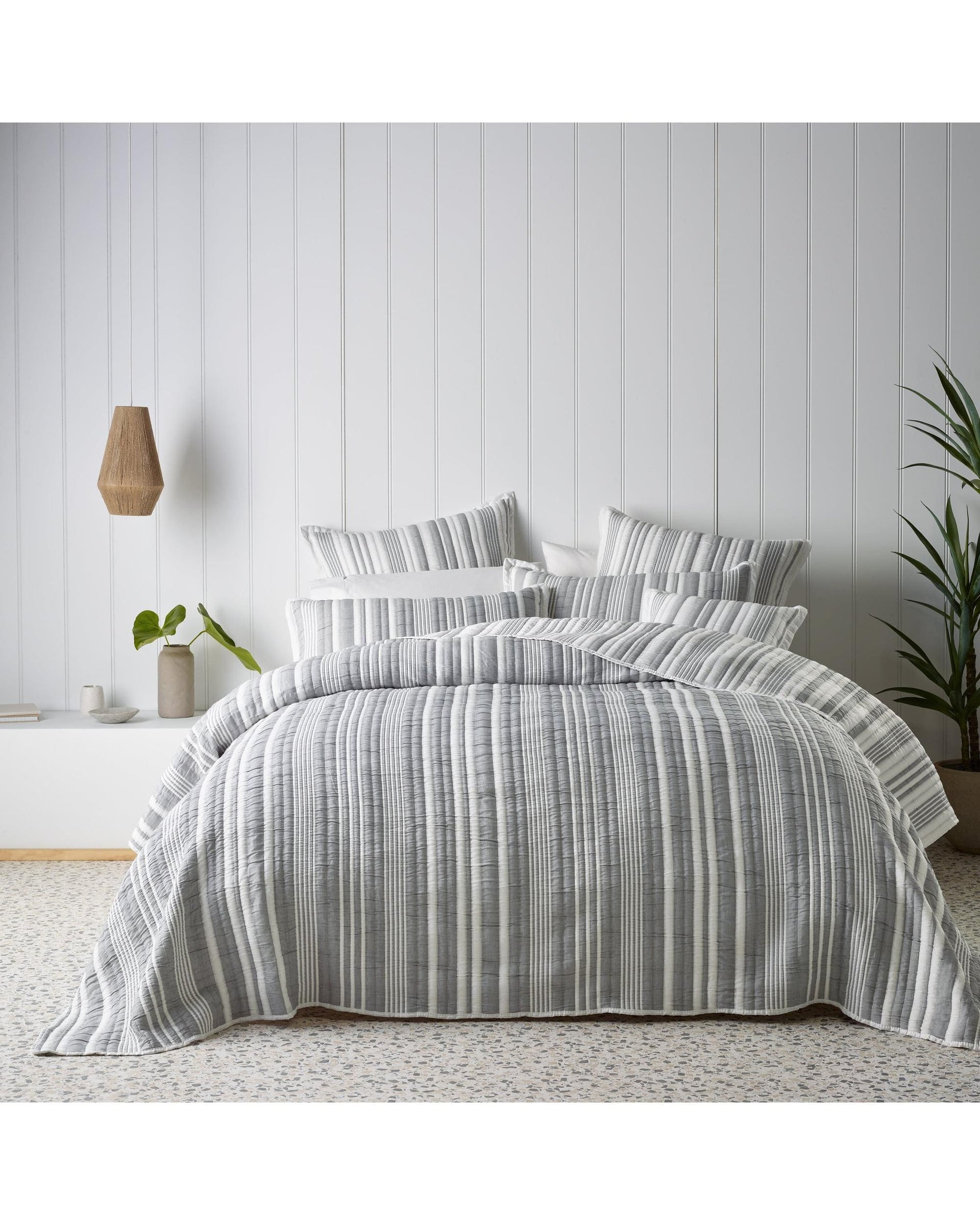 Bianca Bedding Comforter Bianca Bedding WILSON BEDSPREAD SET GREY