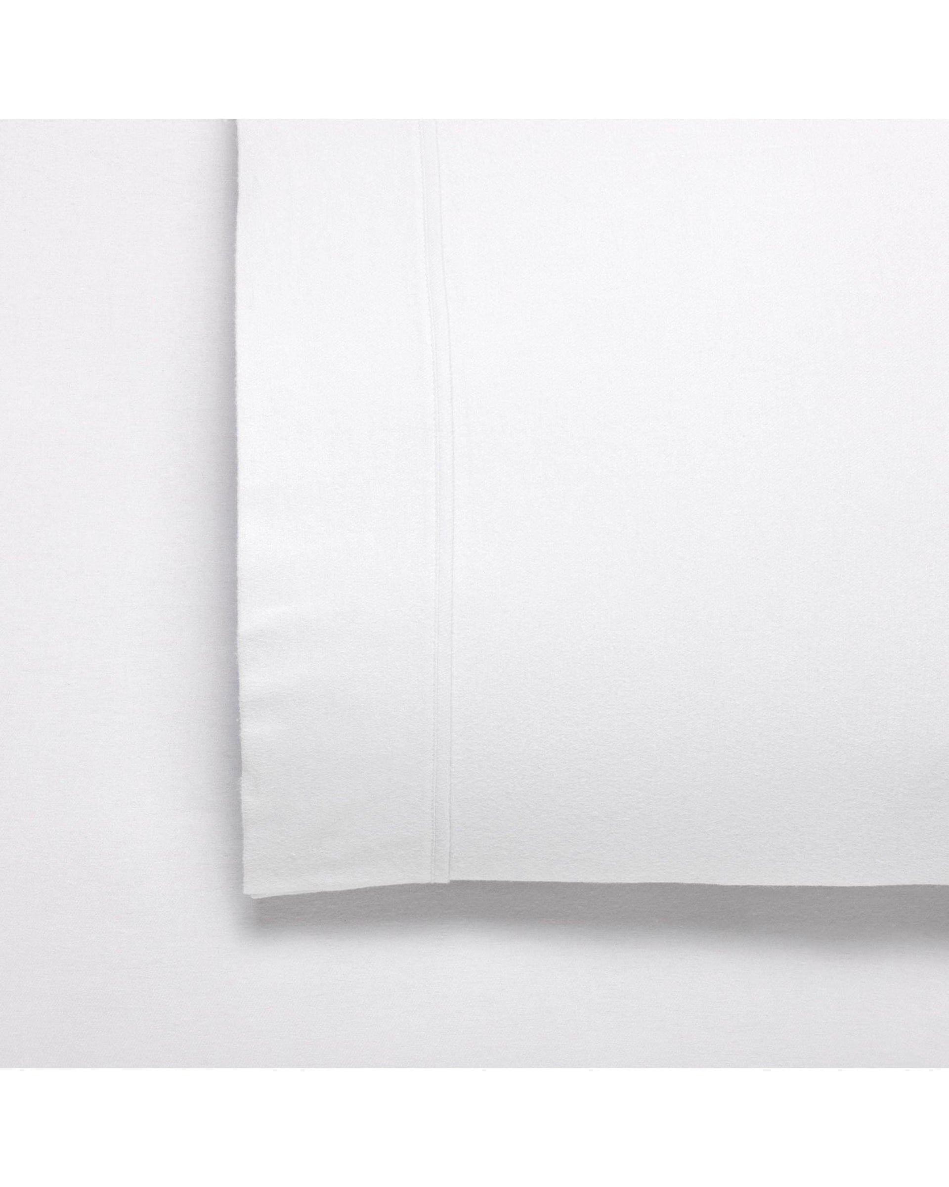 Bianca Bedding Bed Sheets Bianca FLETCHER FLANNELETTE COTTON SHEET SETS WHITE