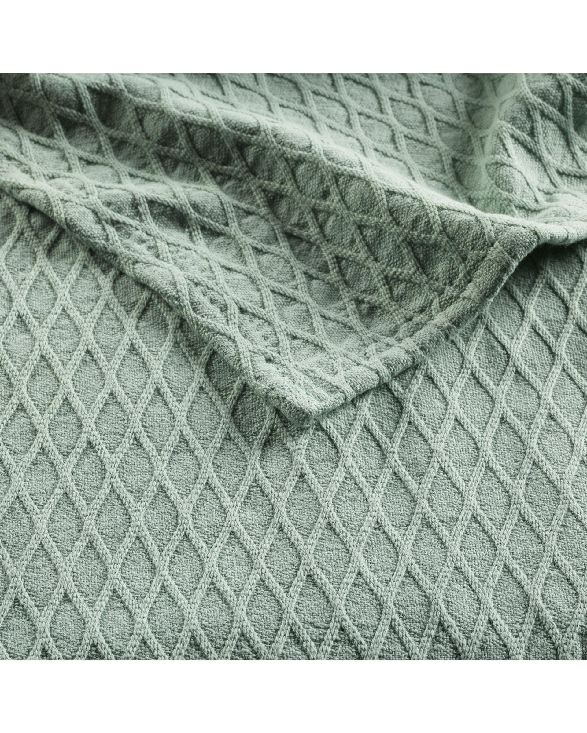 Bianca Bedding Blanket Bianca GOSFORD COTTON BLANKET SAGE