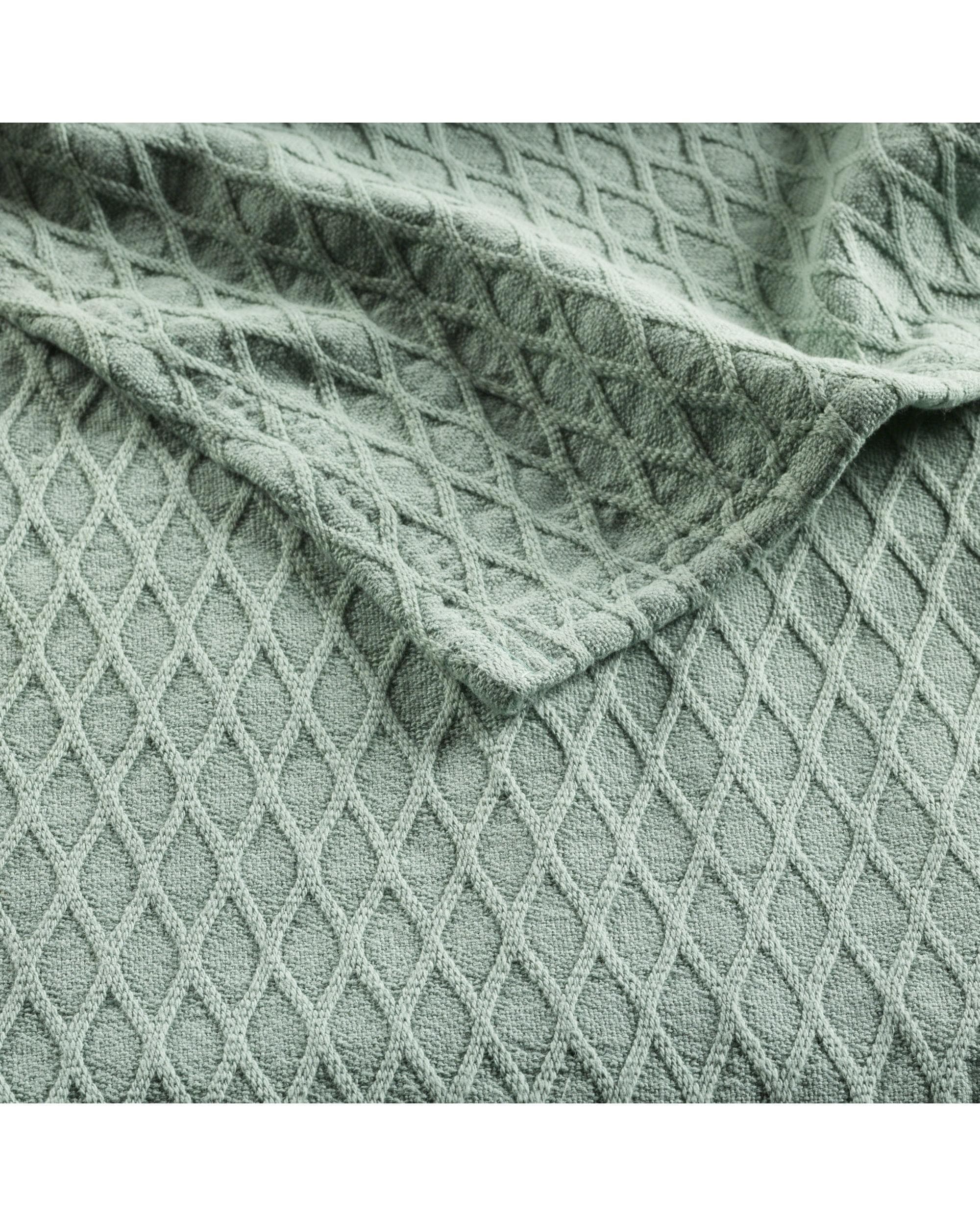 Bianca Bedding Blanket Bianca GOSFORD COTTON BLANKET SAGE
