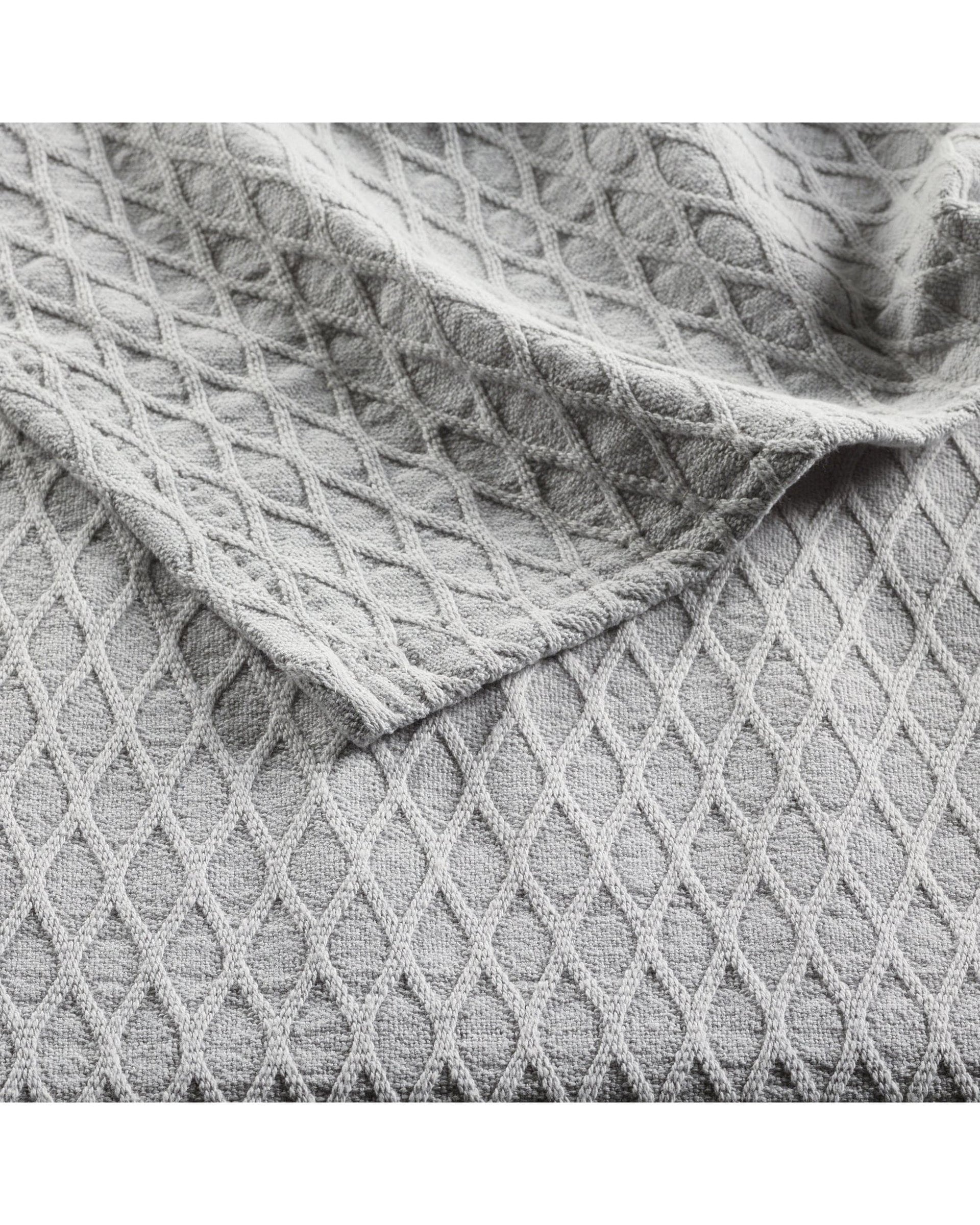Bianca Bedding Blanket Bianca GOSFORD COTTON BLANKET SILVER