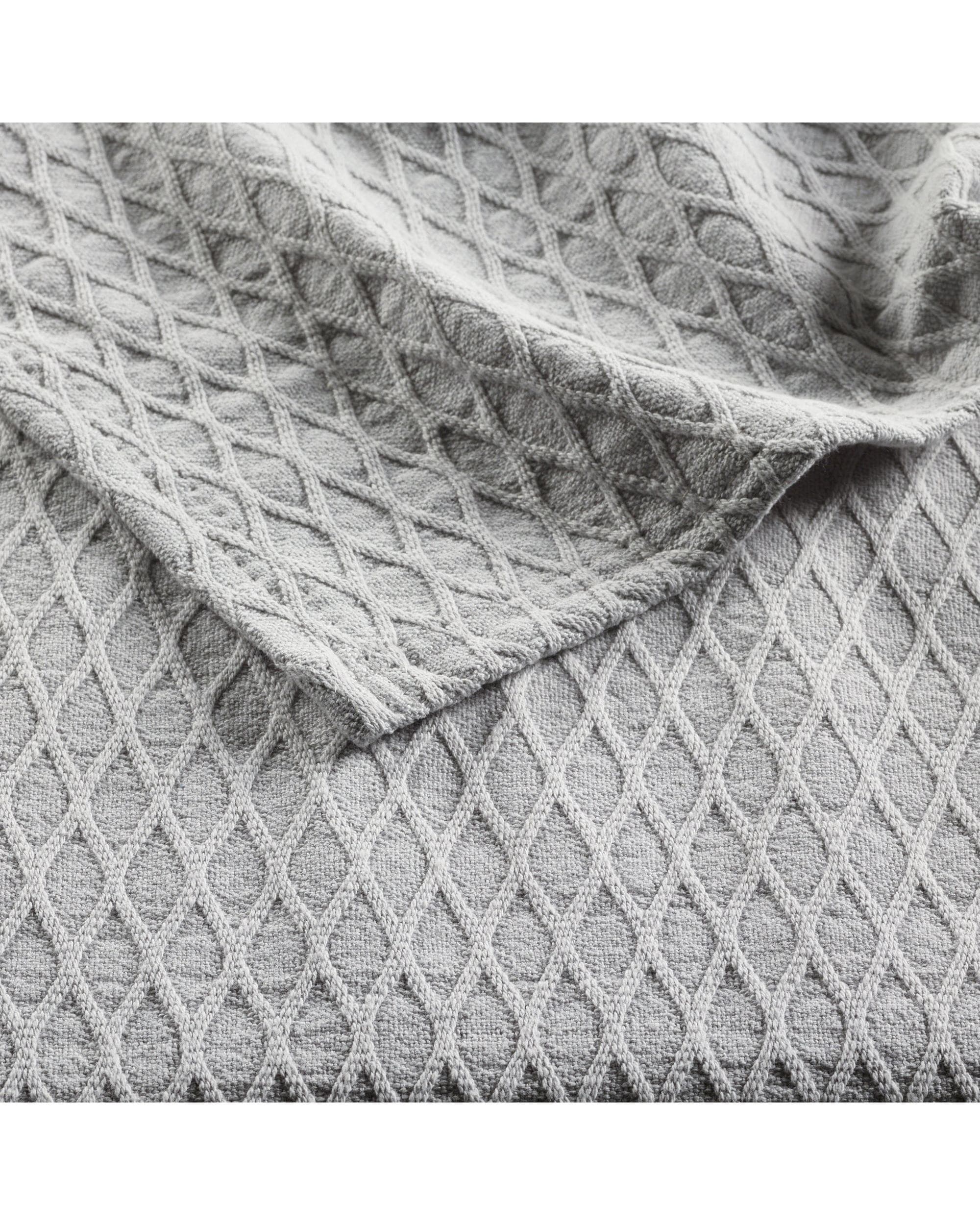 Bianca Bedding Blanket Bianca GOSFORD COTTON BLANKET SILVER