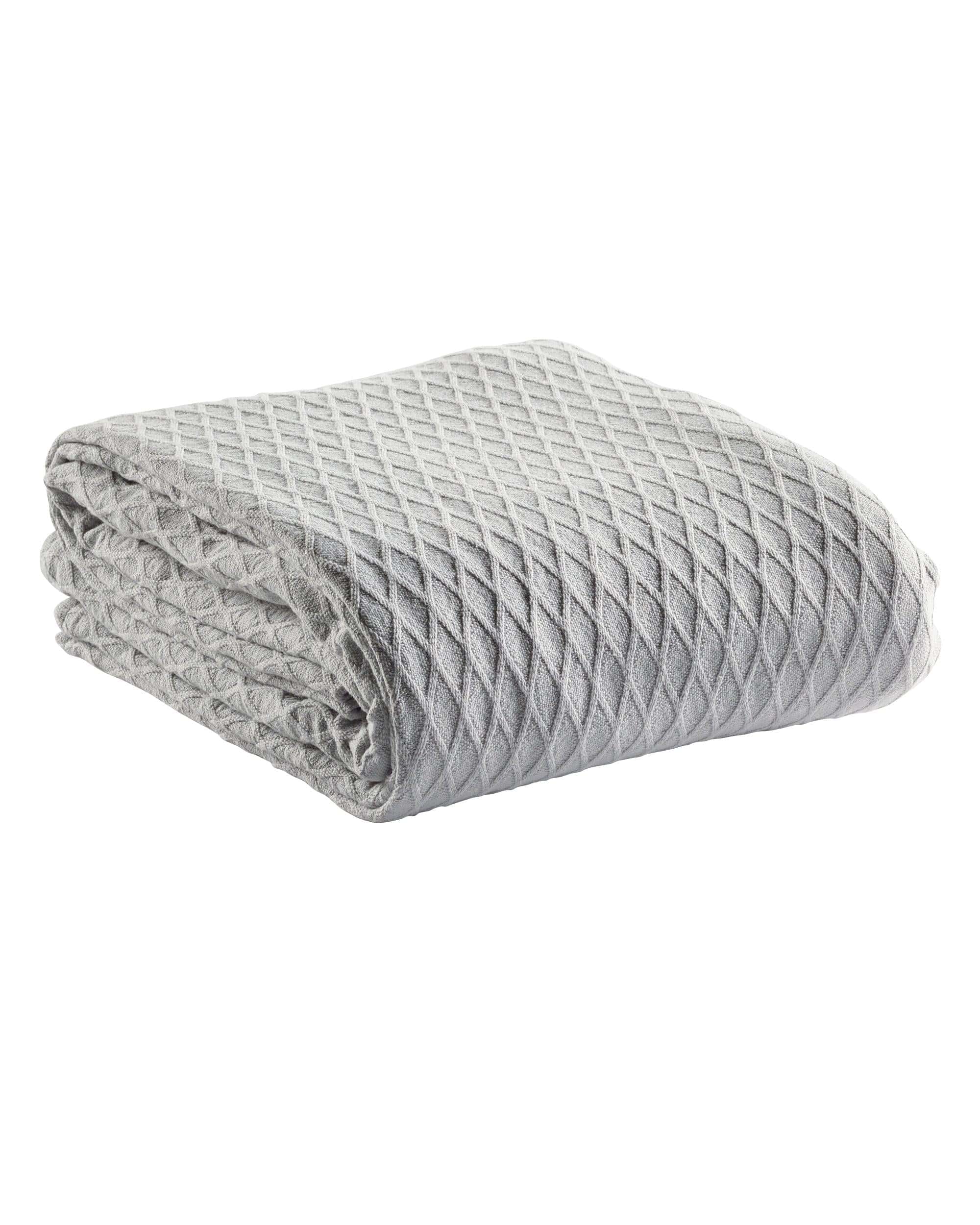 Bianca Bedding Blanket Bianca GOSFORD COTTON BLANKET SILVER