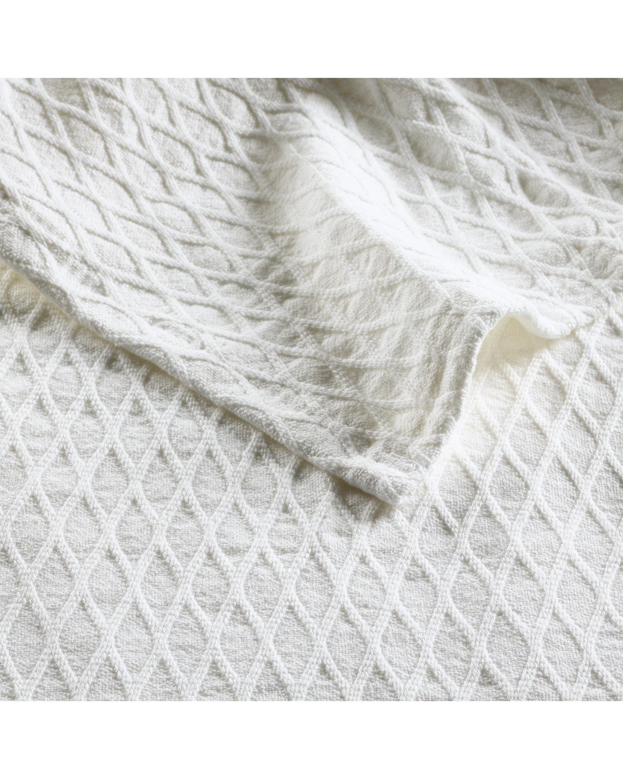 Bianca Bedding Blanket Bianca GOSFORD COTTON BLANKET WHITE