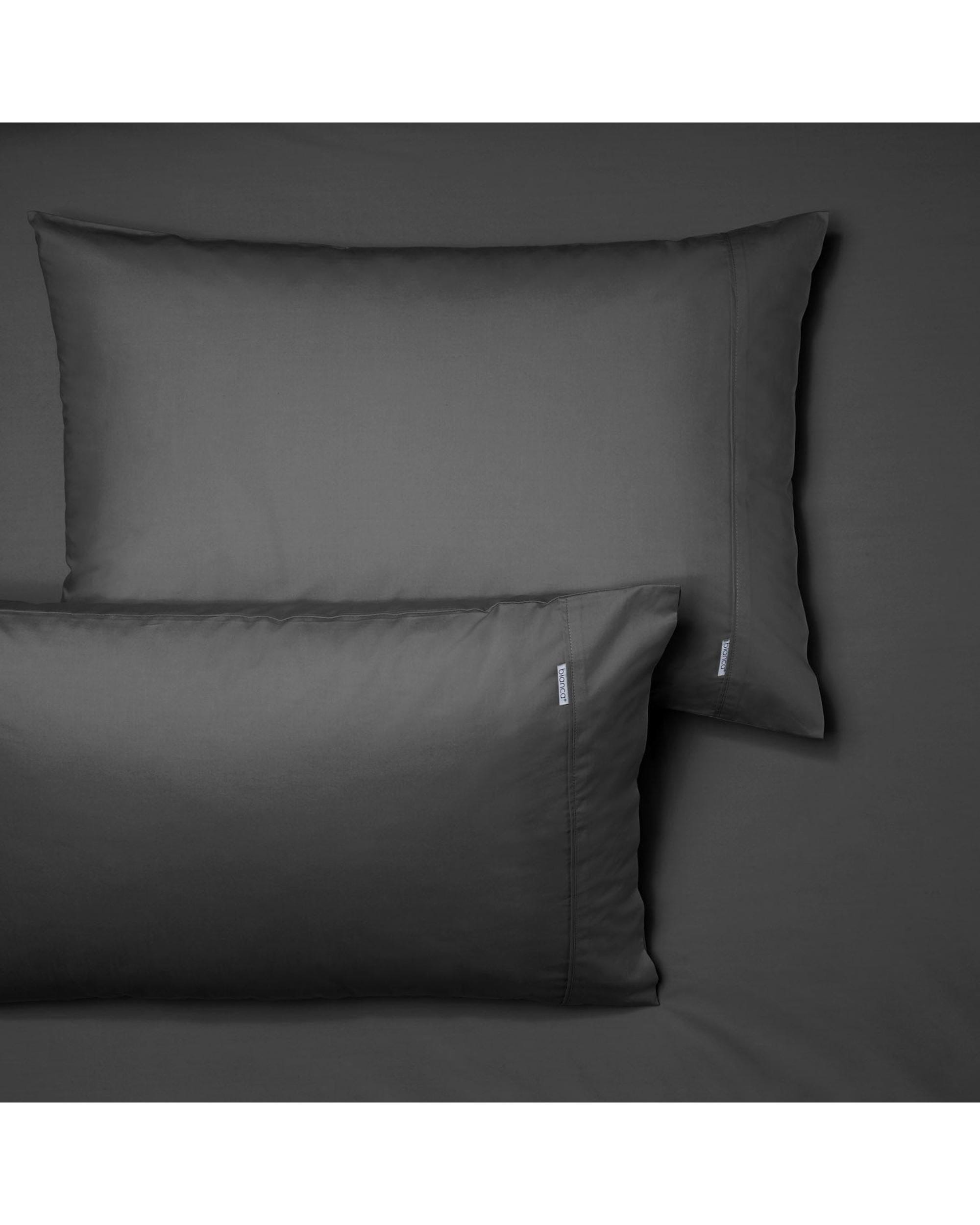 Bianca Bedding Bed Sheets Bianca HESTON 300 THREAD COUNT FITTED SHEET COMBO CHARCOAL