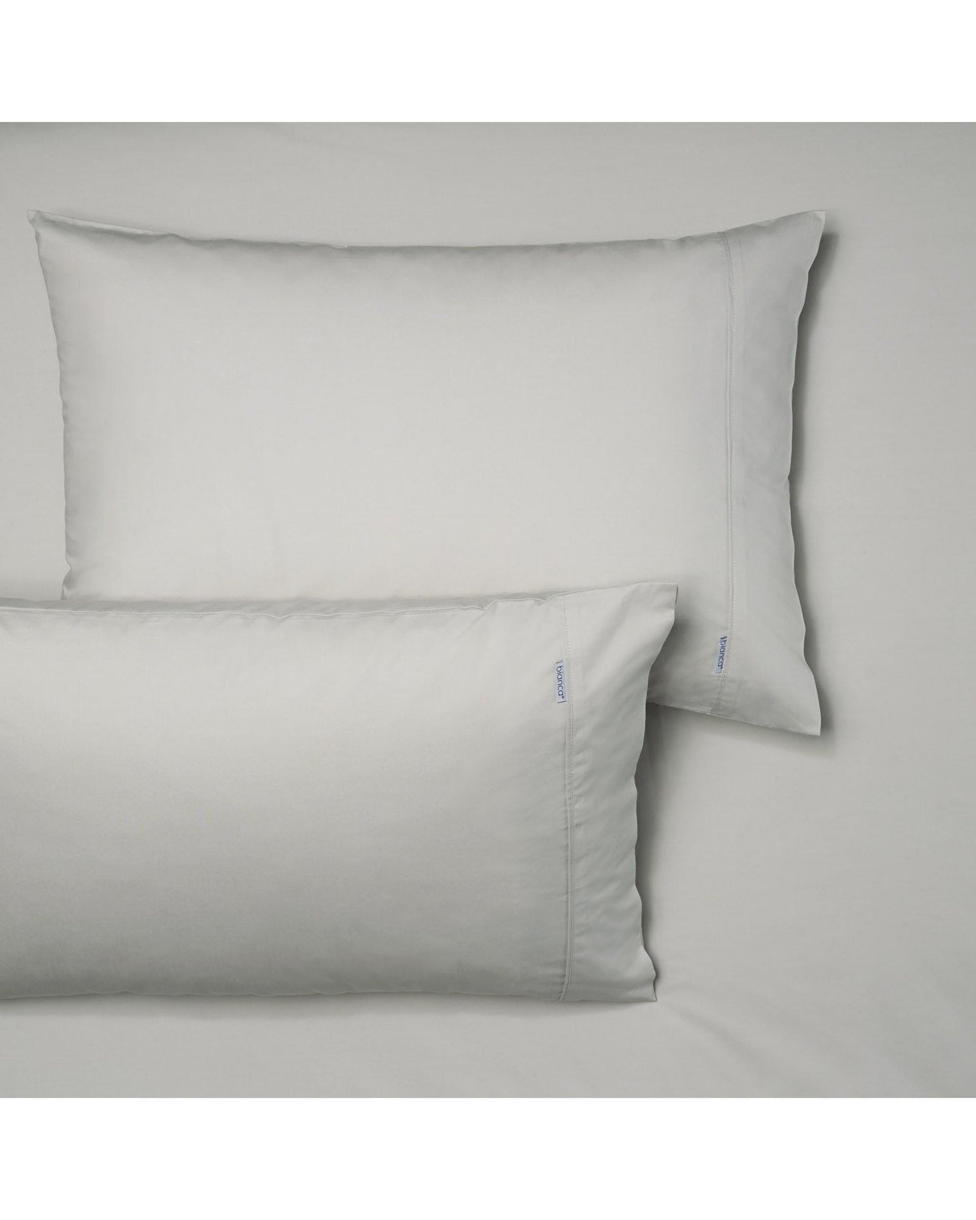 Bianca Bedding Bed Sheets Bianca HESTON 300 THREAD COUNT FITTED SHEET COMBO SILVER
