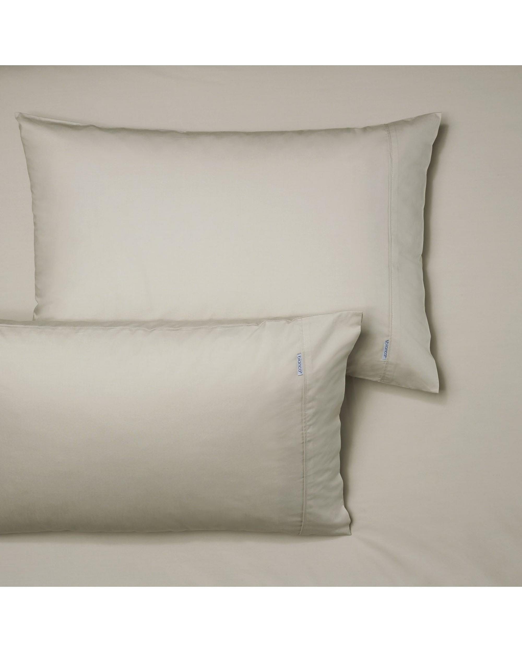 Bianca Bedding Bed Sheets Bianca HESTON 300 THREAD COUNT FITTED SHEET COMBO STONE