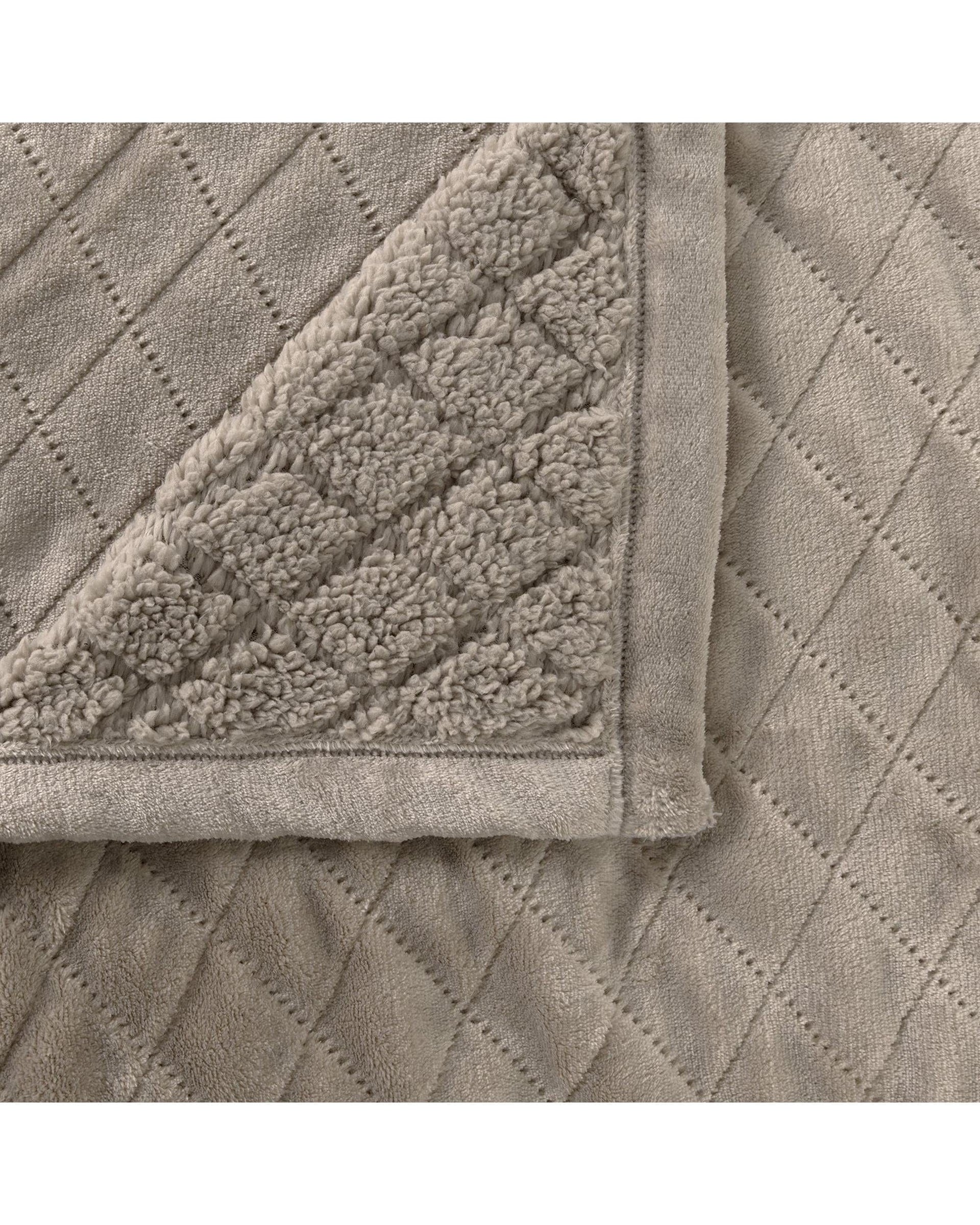 Bianca Bedding Blanket Bianca MANSFIELD ULTRA SOFT VELVET BLANKET 480GSM  Silver Grey