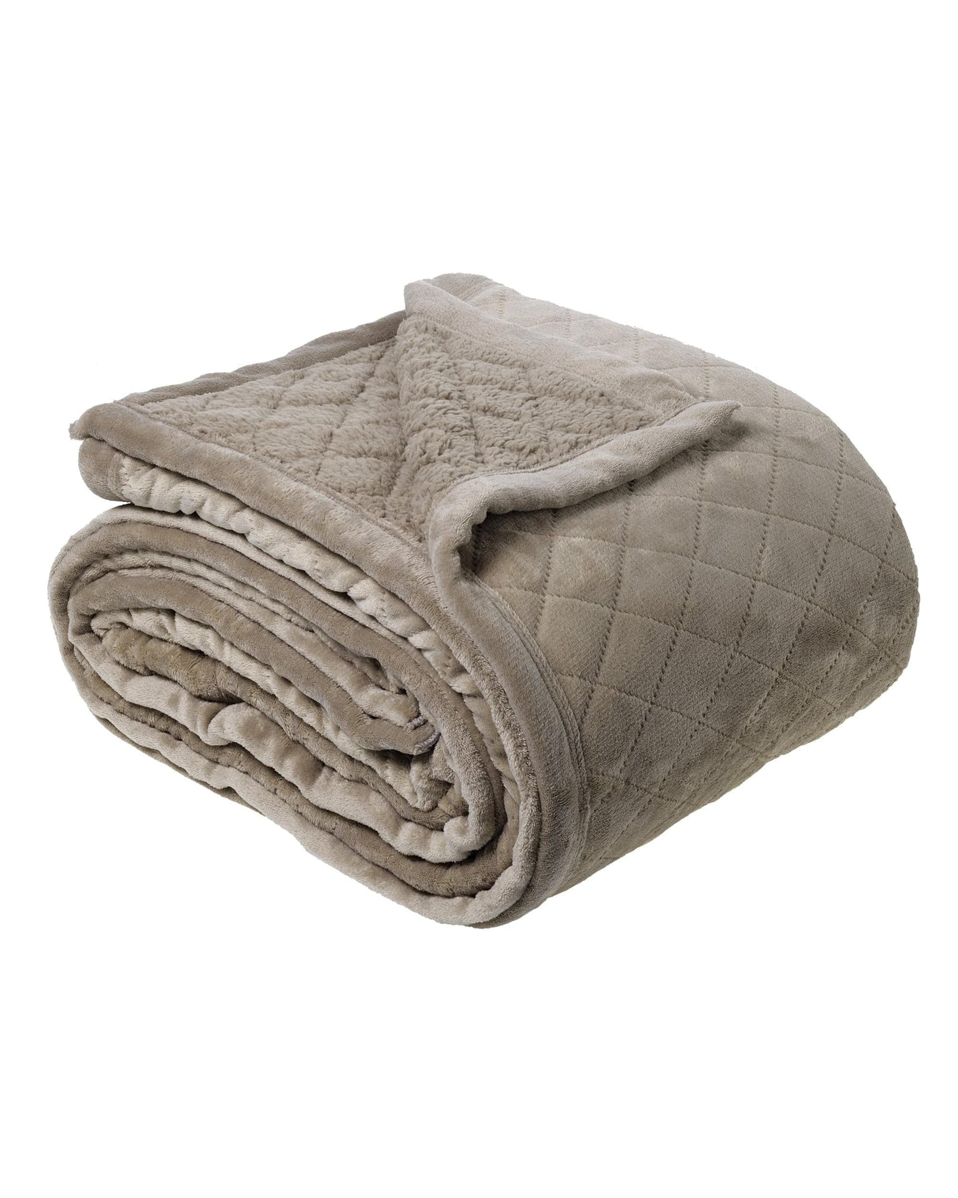 Bianca Bedding Blanket Bianca MANSFIELD ULTRA SOFT VELVET BLANKET 480GSM  Silver Grey