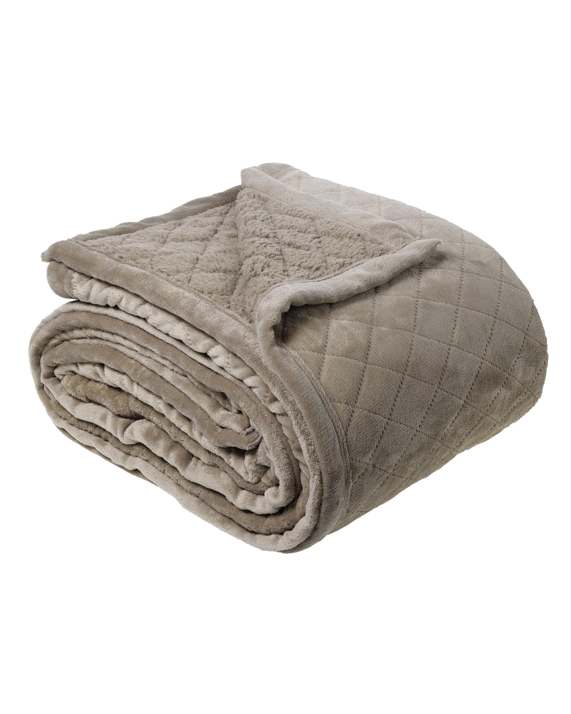 Bianca Bedding Blanket Bianca MANSFIELD ULTRA SOFT VELVET BLANKET 480GSM  Silver Grey