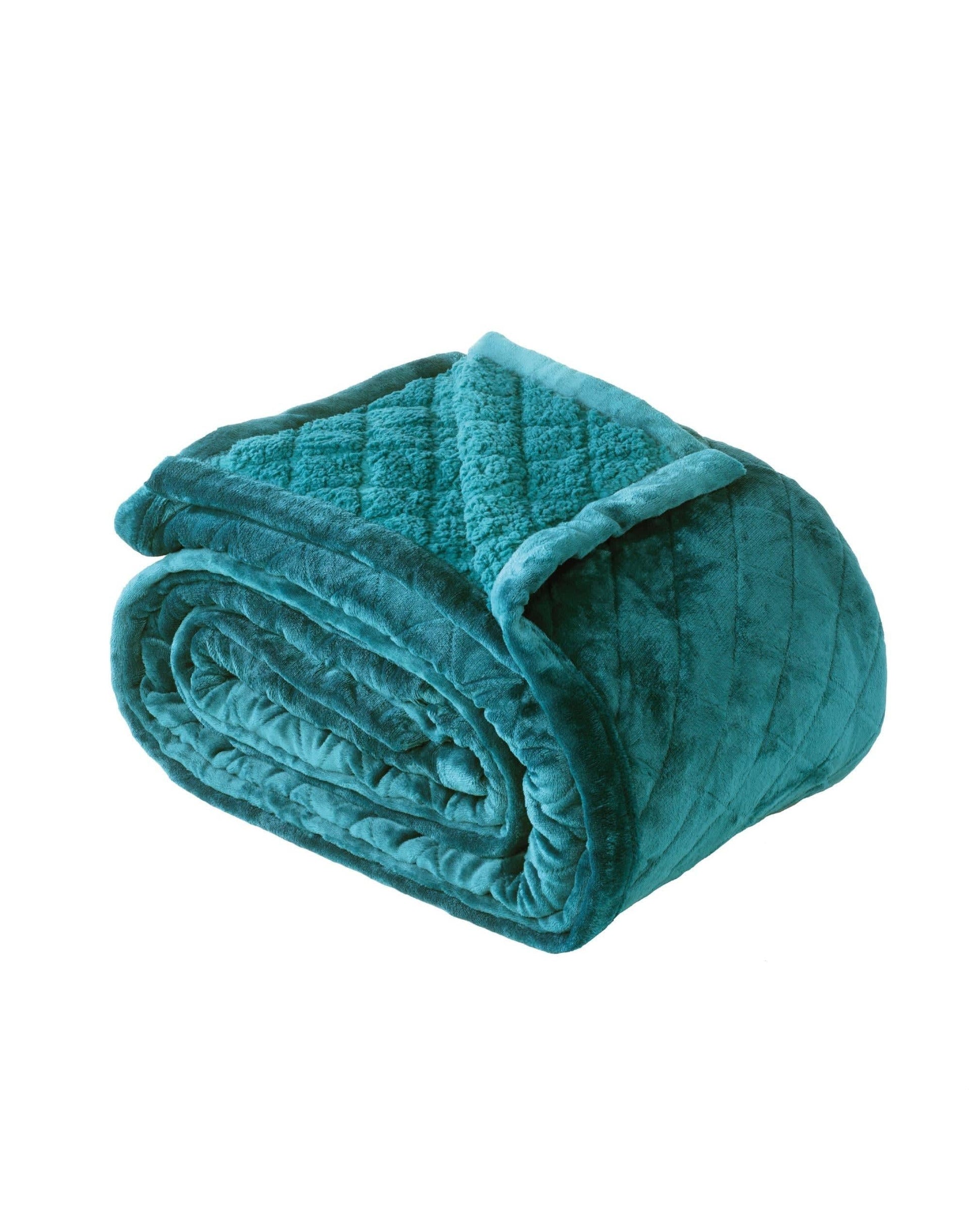 Bianca Bedding Blanket Bianca MANSFIELD ULTRA SOFT VELVET BLANKET 480GSM TEAL