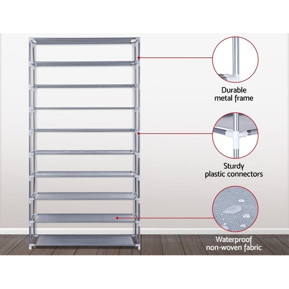 Big Bedding Australia Shoe Rack 10 Tier Stackable Shoe Rack