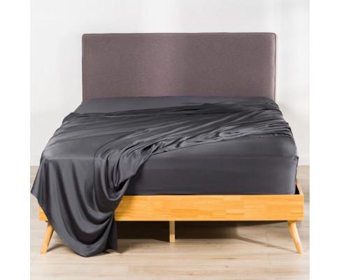 Big Bedding Australia Bed Sheets 100% Organic Bamboo Flat Sheet A Charcoal