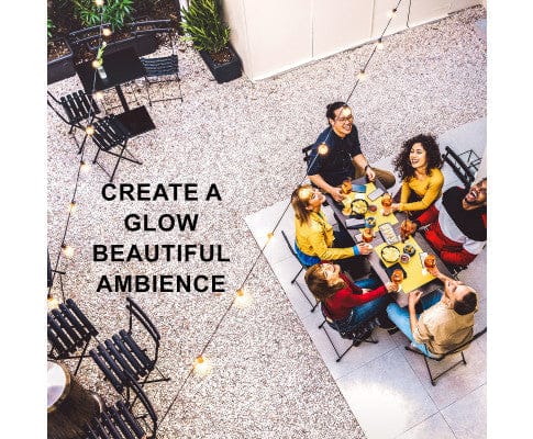 Big Bedding Australia Lamp 20 Bulbs 23M Festoon String Lights LED Waterproof Outdoor Christmas Party