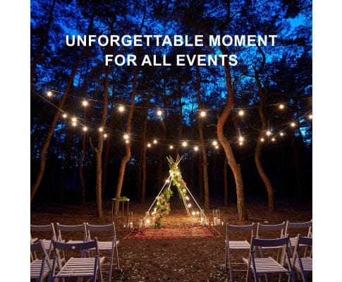 Big Bedding Australia Lamp 20 Bulbs 23M Festoon String Lights LED Waterproof Outdoor Christmas Party