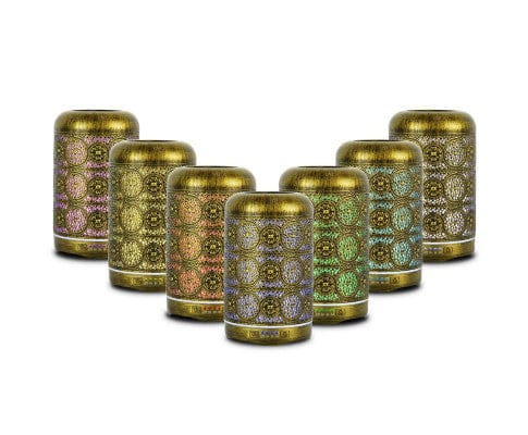 Big Bedding Australia Diffuser 260ml Metal Essential Oil and Aroma Diffuser-Vintage Gold