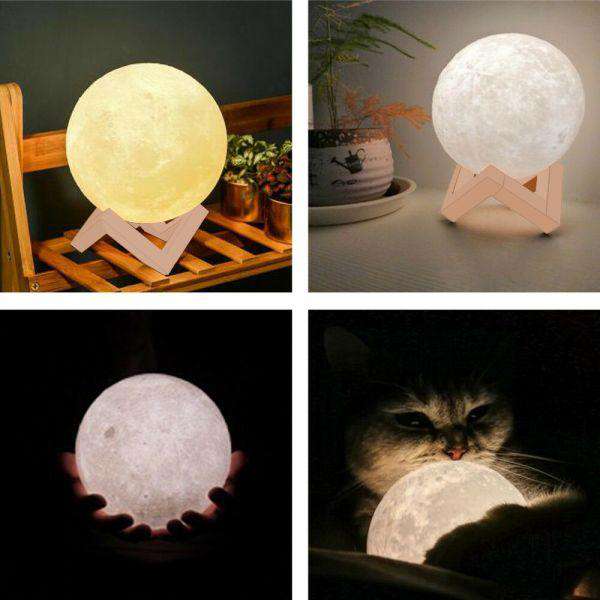 Big Bedding Australia Lamp 3D MAGICAL MOON LAMP USB LED NIGHT LIGHT MOONLIGHT TOUCH SENSOR 20CM DIAMETER