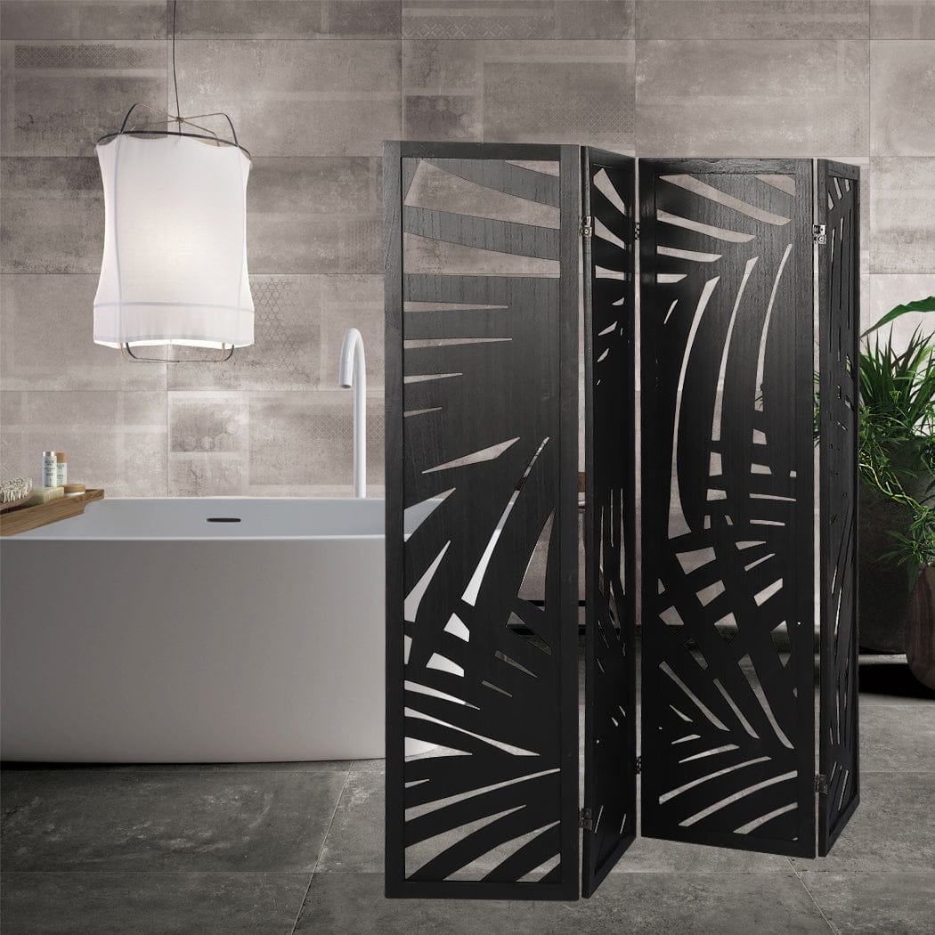 Big Bedding Australia Room Divider 4 Panel Room Divider Folding Screen Partition Multi Sizes Wood Blcak