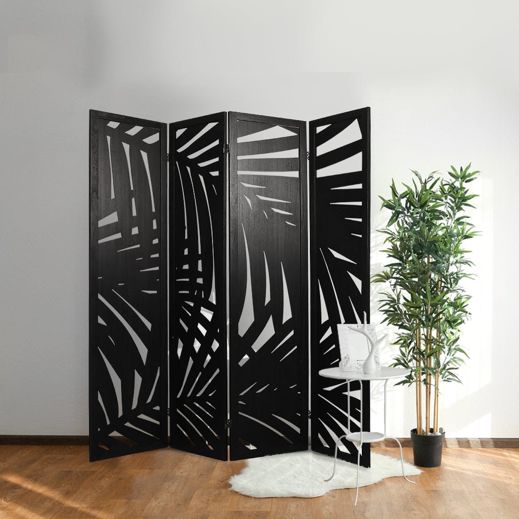 Big Bedding Australia Room Divider 4 Panel Room Divider Folding Screen Partition Multi Sizes Wood Blcak