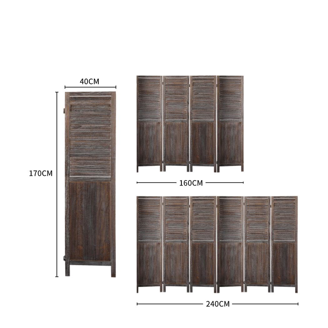 Big Bedding Australia Room Divider 4 Panel Room Divider Folding Screen Privacy Dividers Stand Wood Brown