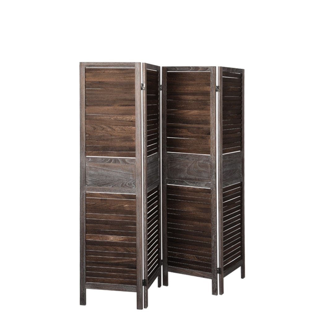 Big Bedding Australia Room Divider 4 Panel Room Divider Folding Screen Privacy Dividers Stand Wood Brown