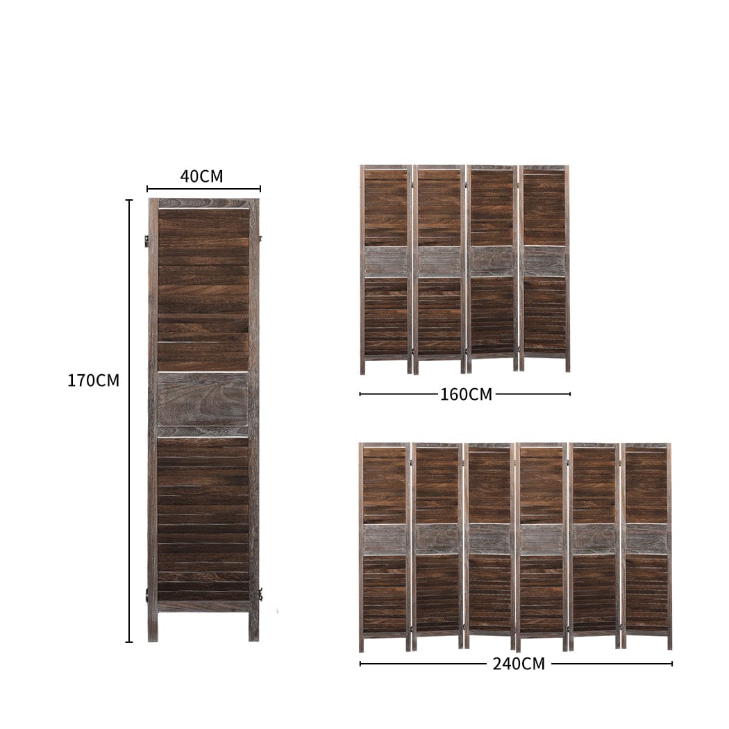 Big Bedding Australia Room Divider 4 Panel Room Divider Folding Screen Privacy Dividers Stand Wood Brown