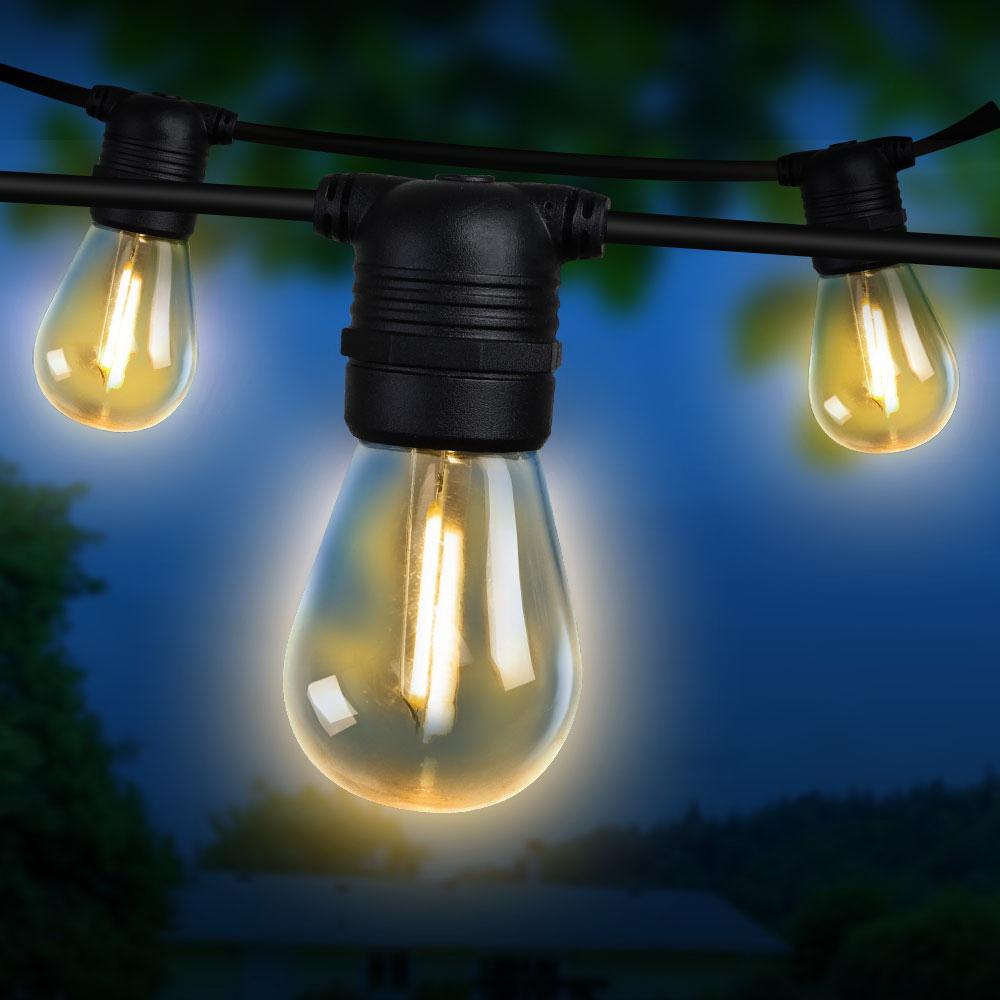 Big Bedding Australia Lamp 41m LED Festoon String Lights 40 Bulbs Kits Wedding Party Christmas S14