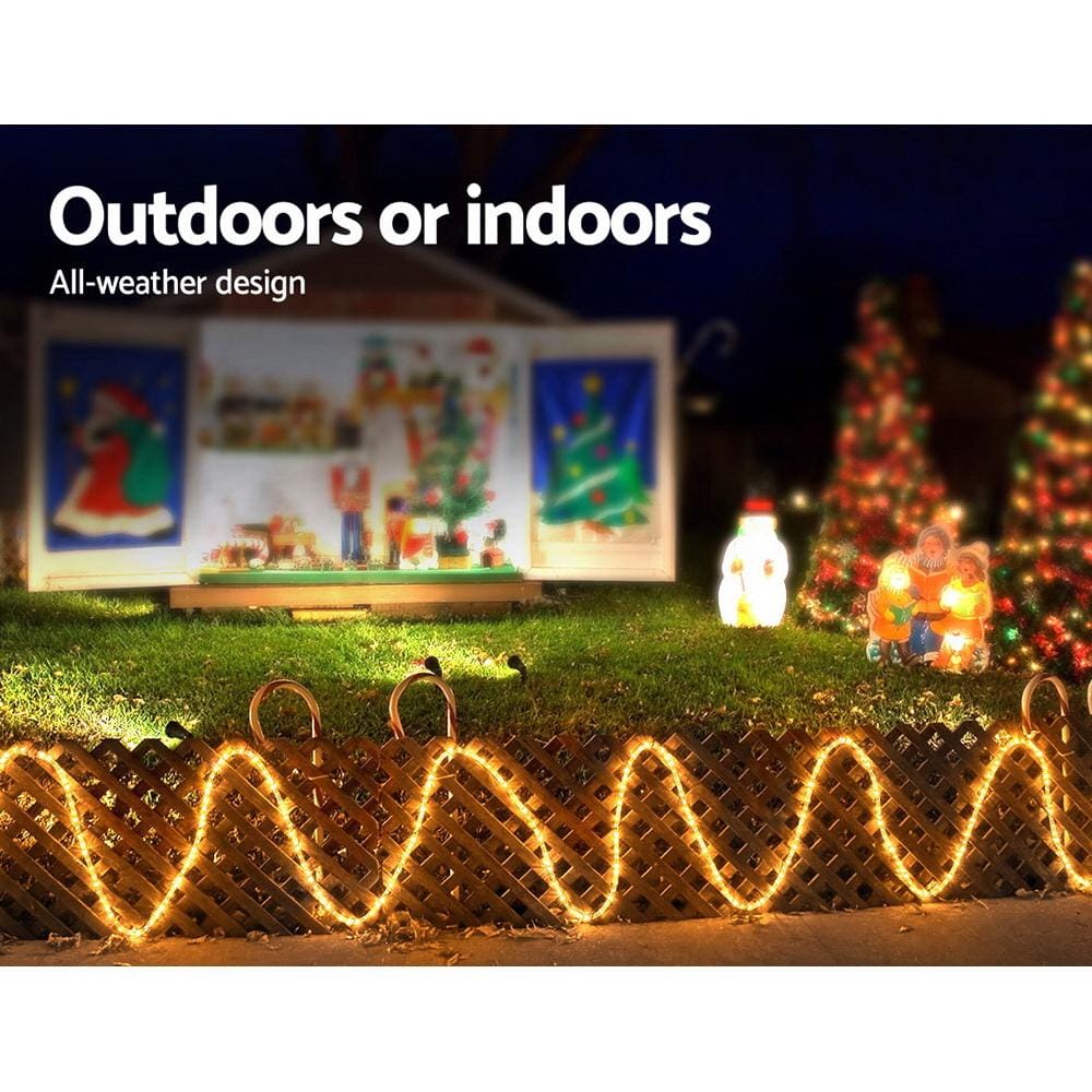 Big Bedding Australia Lamp 50M Christmas Rope Lights 1200 LED Warm White