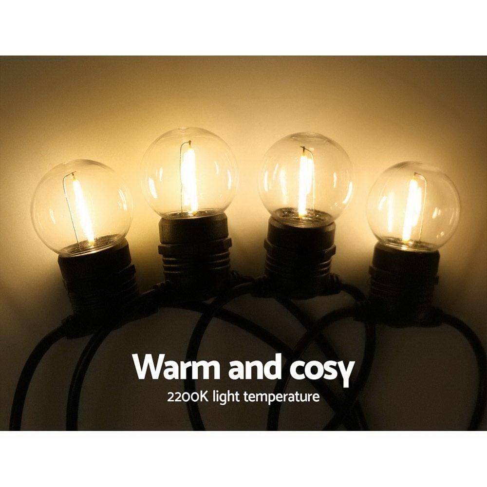 Big Bedding Australia Lamp 50m LED Festoon String Lights 50 Bulbs Kits Wedding Party Christmas G45