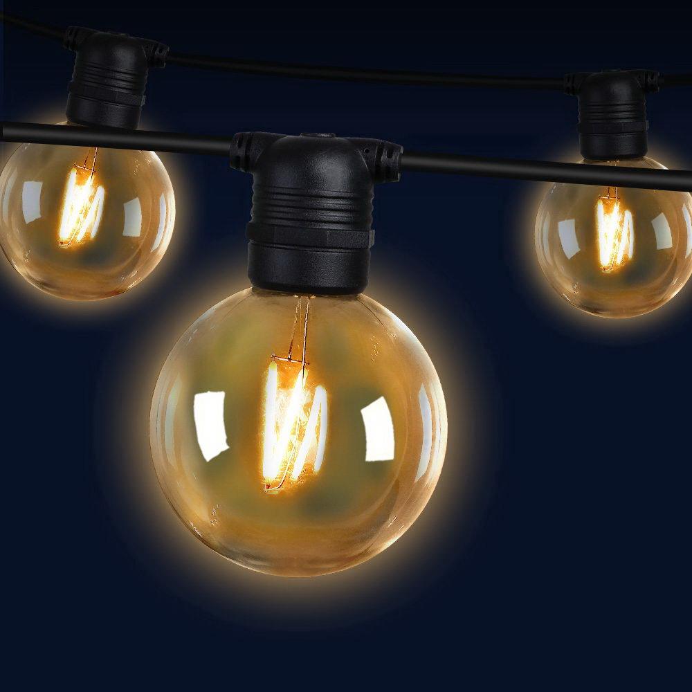 Big Bedding Australia Lamp 50m LED Festoon String Lights 50 Bulbs Kits Wedding Party Christmas G80