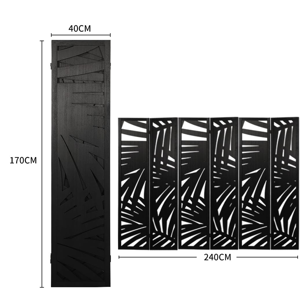 Big Bedding Australia Room Divider 6 Panel Room Divider Folding Screen Partition Multi Sizes Wood Blcak
