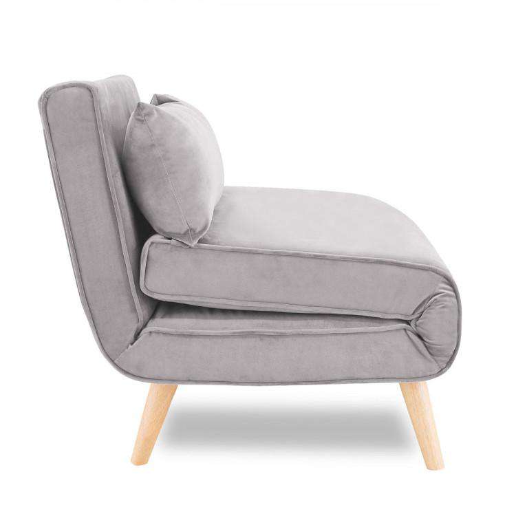 Big Bedding Australia Sofa ADJUSTABLE CORNER SOFA SINGLE SEATER LOUNGE LINEN BED SEAT - LIGHT GREY