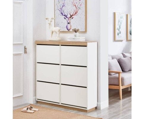 Big Bedding Australia Shoe Rack Aiden Coastal White Oak Large Shoe Cabinet Storage Shelf