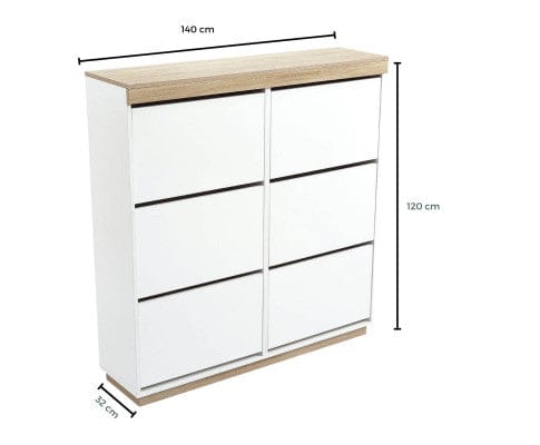 Big Bedding Australia Shoe Rack Aiden Coastal White Oak Large Shoe Cabinet Storage Shelf