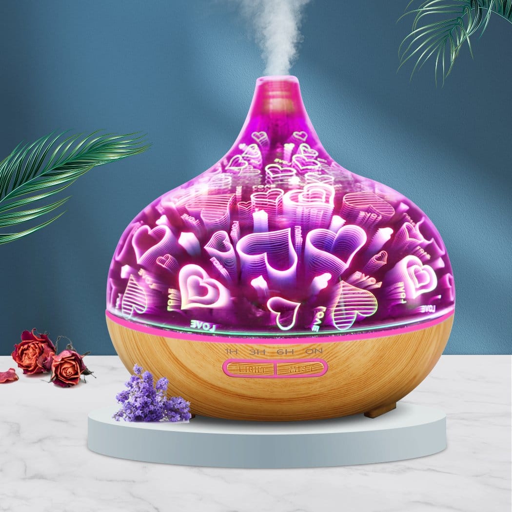 Big Bedding Australia Diffuser Aroma Diffuser Aromatherapy Ultrasonic Humidifier Essential Oil Purifier Heart