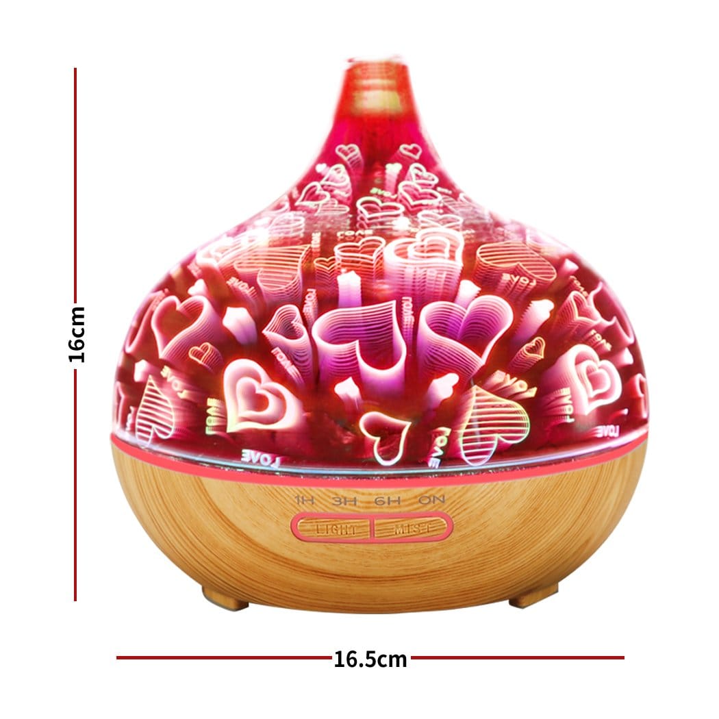Big Bedding Australia Diffuser Aroma Diffuser Aromatherapy Ultrasonic Humidifier Essential Oil Purifier Heart