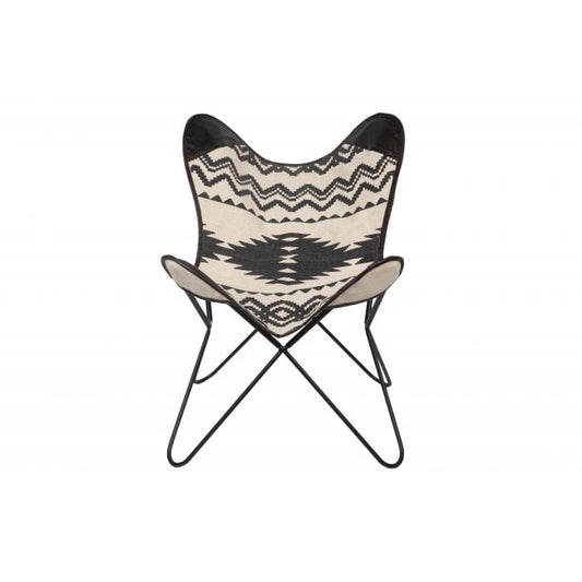 Big Bedding Australia Accent Chair Ava Canvas Butterfly Chair IVORY Type 1