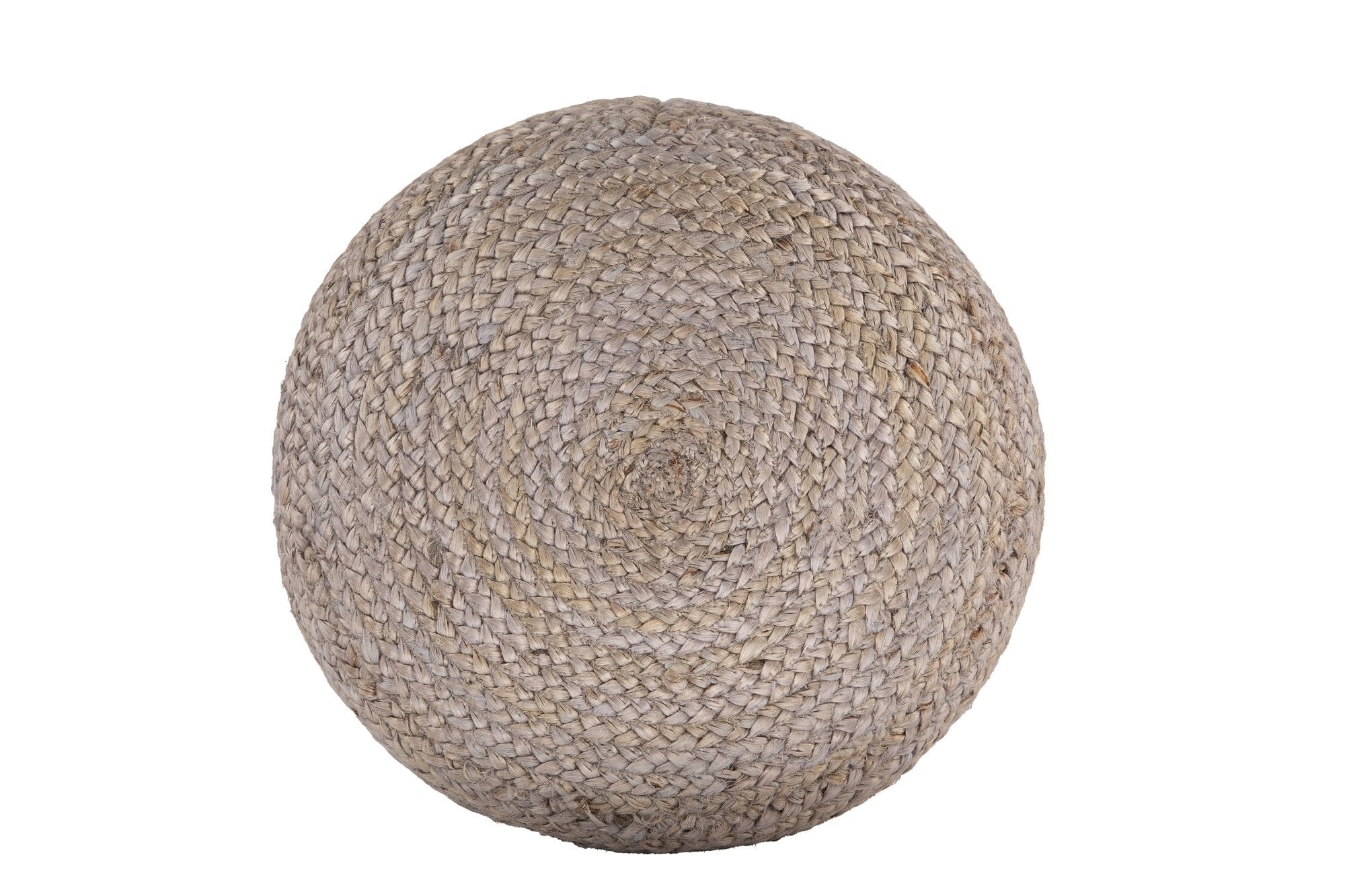 Big Bedding Australia Pouf Ava Dual Color Jute Pouf NAT/ GREY