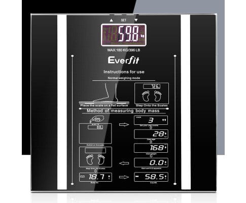 Big Bedding Australia Bathroom Accessories Bathroom Scales Digital Body Fat Scale 180KG Electronic Monitor Tracker