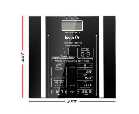 Big Bedding Australia Bathroom Accessories Bathroom Scales Digital Body Fat Scale 180KG Electronic Monitor Tracker